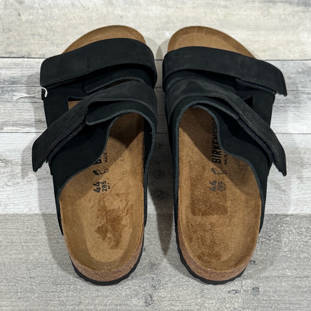 BIRKENSTOCK Uji Nubuck-Suede Leather Sandals in Black - Sz - 11-11.5 US / 44 EU - Picture 4 of 8